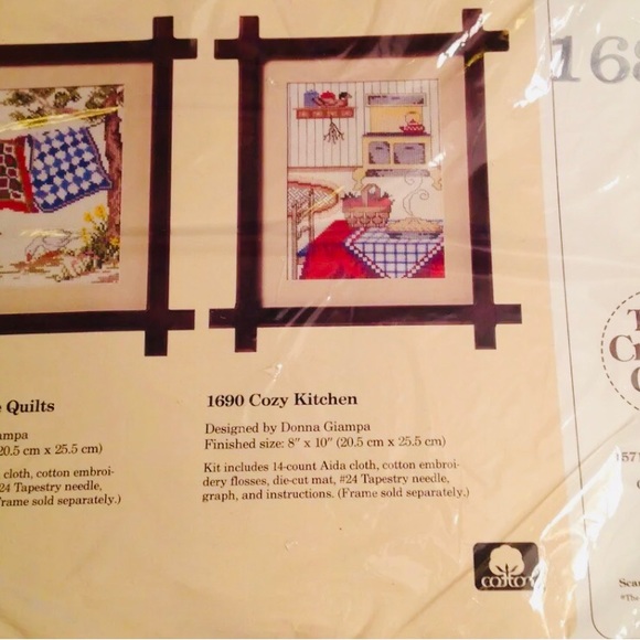 Creative Circle Embroidery Cross Stitch kit Wall Hanging 1689 Clothesline Quilts - Picture 4 of 5